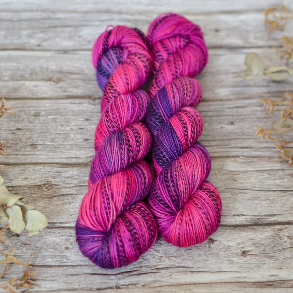 Zebra Sock - Neon Berries