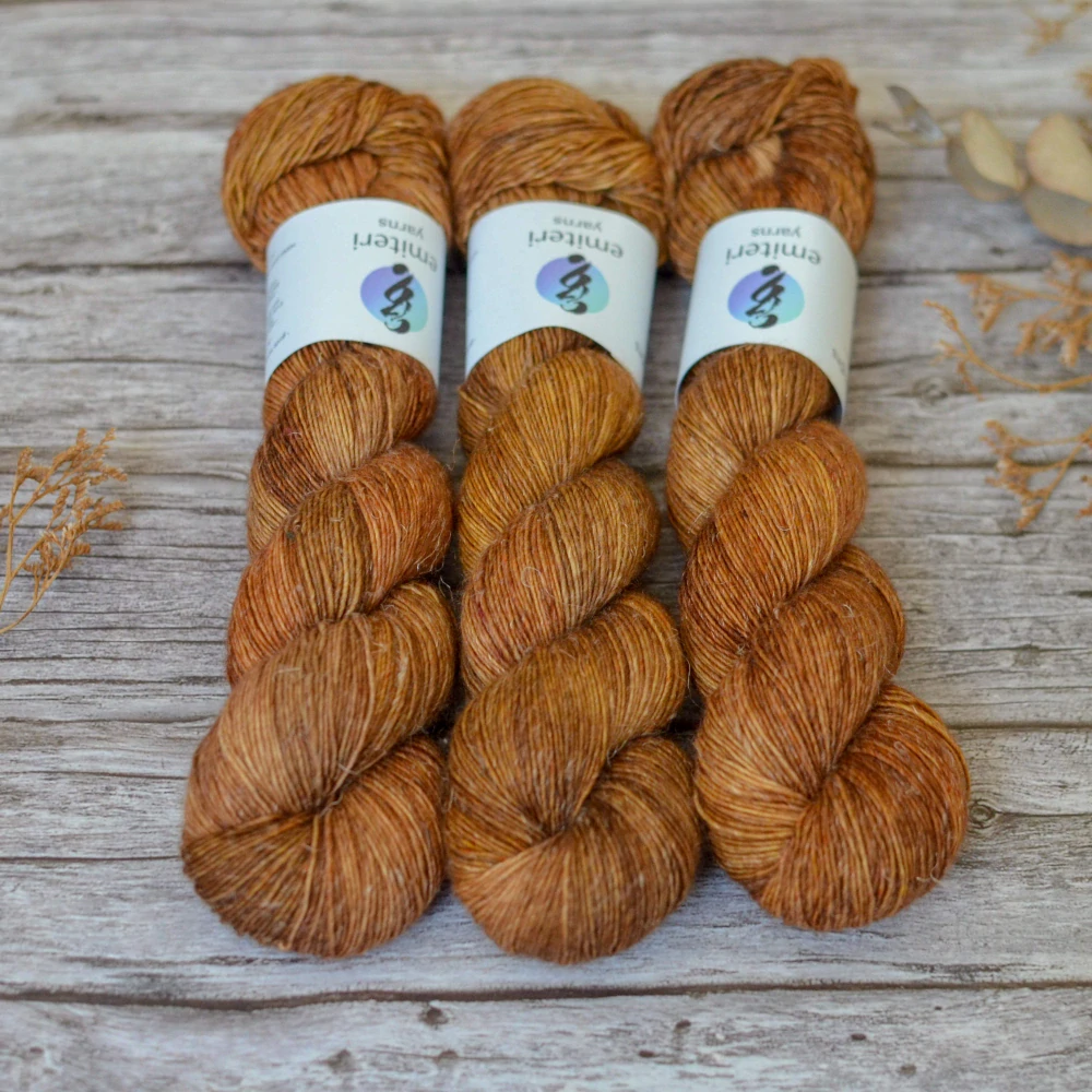 Merino Linen singles - Cognac