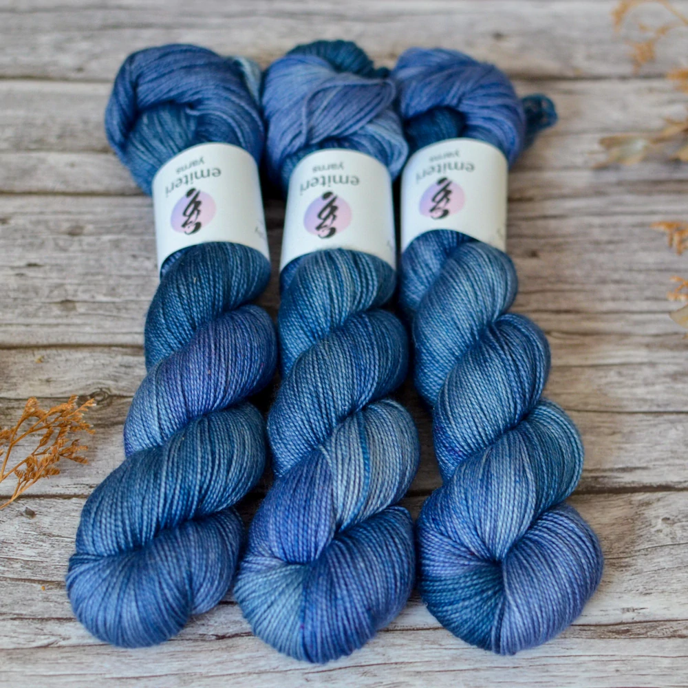 Merino silk 4ply - Moonlit Blue
