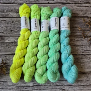 Fade set - Enid neons cold - merino fingering 50 g