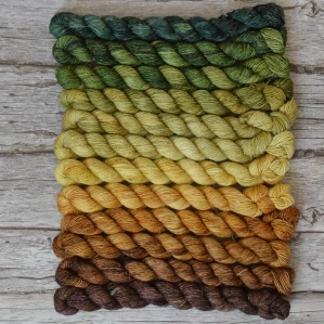 Fade set - Calming Nature - teplá paleta - merino linen minis