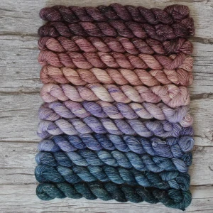 Fade set - Calming Nature - studená paleta - merino linen minis