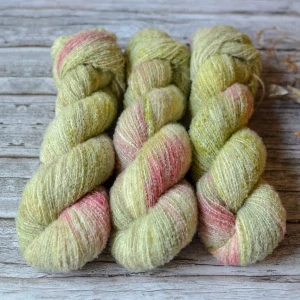 Merino fine bouclé - Pistachio Bloom