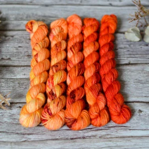 Fade set - Blood Orange - merino singles minis