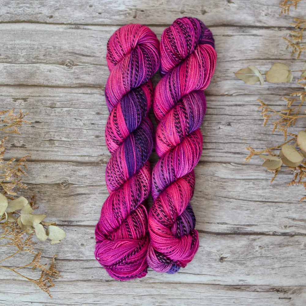 Zebra Sock - Neon Berries
