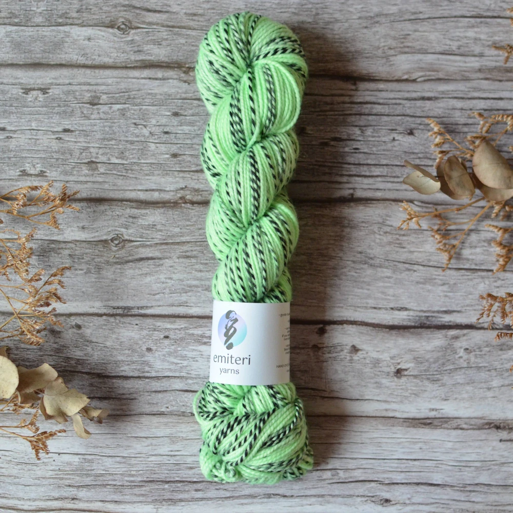Zebra Sock DK - Mint Glow