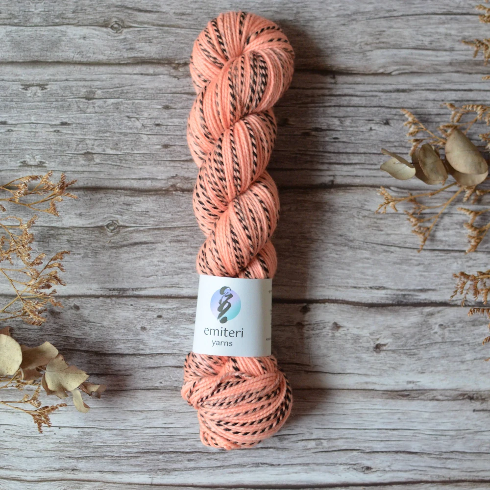 Zebra Sock DK - Peach Sorbet