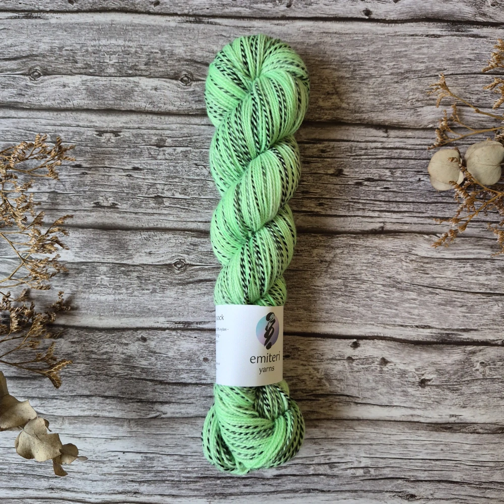 Zebra Sock - Mint Glow