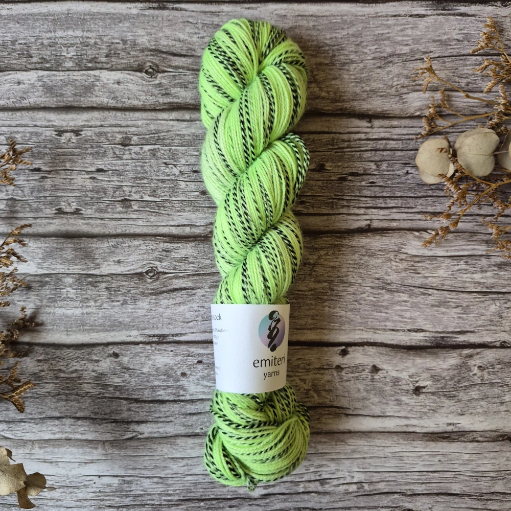 Zebra Sock - Neon Meadow