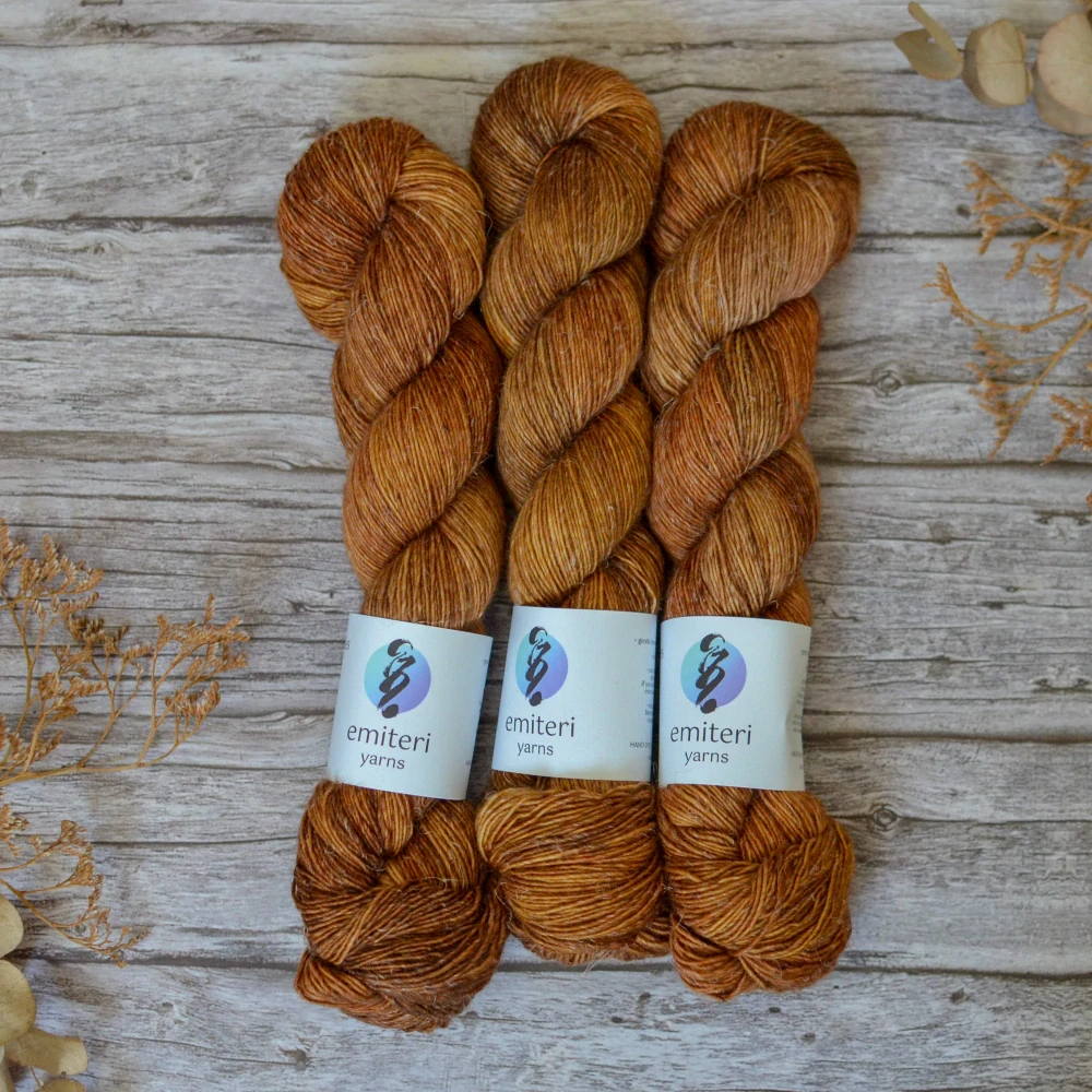 Merino Linen singles - Cognac