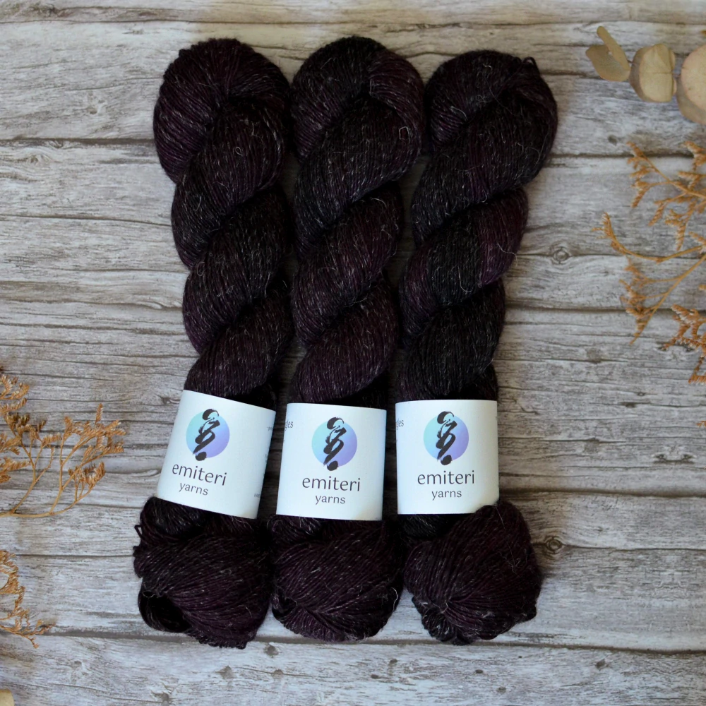 Merino Linen singles - Aubergine