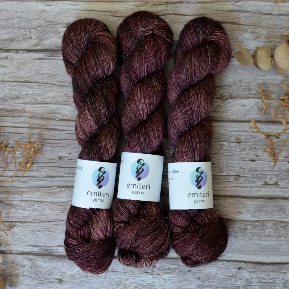 Merino Linen singles - Mahagony