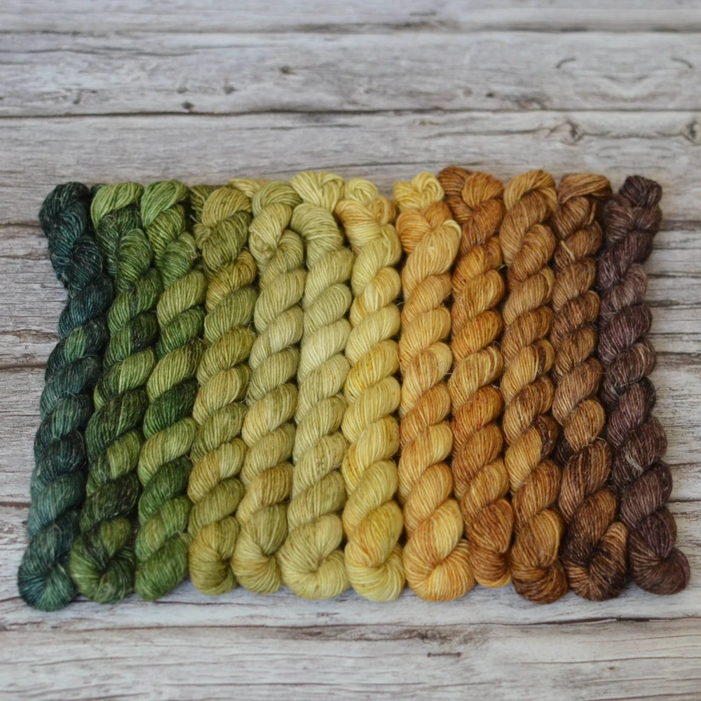 Fade set - Calming Nature - teplá paleta - merino linen minis