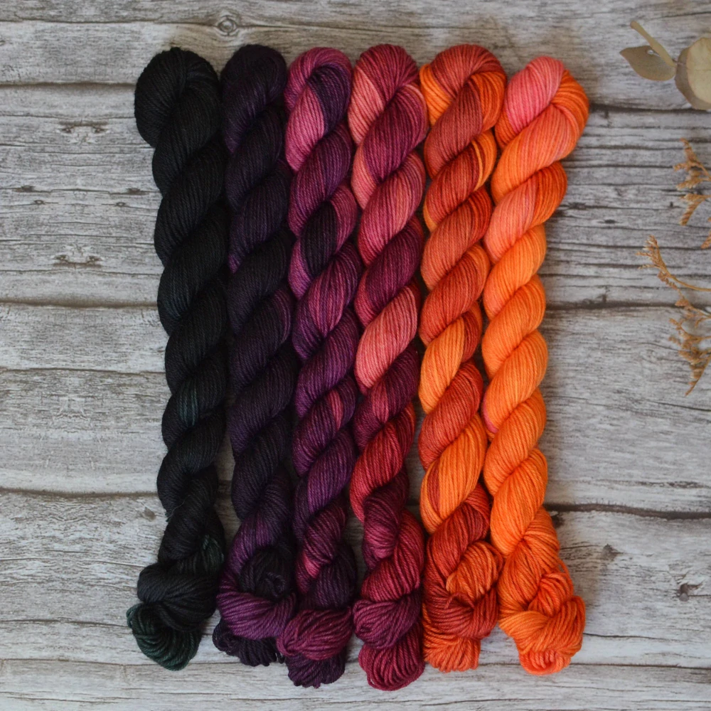 Fade set - Vibrant City - červená - platinum sock minis