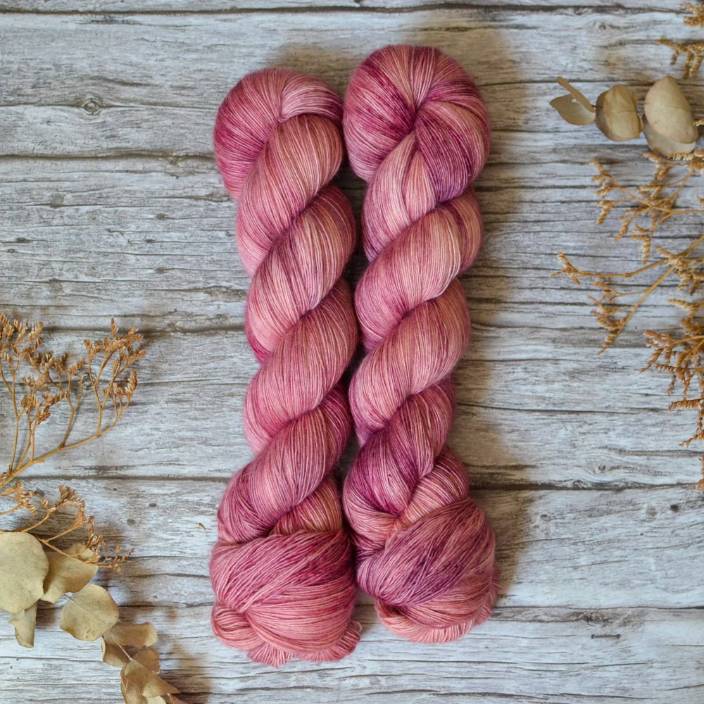 Merino Singles Lace - Blush Heather