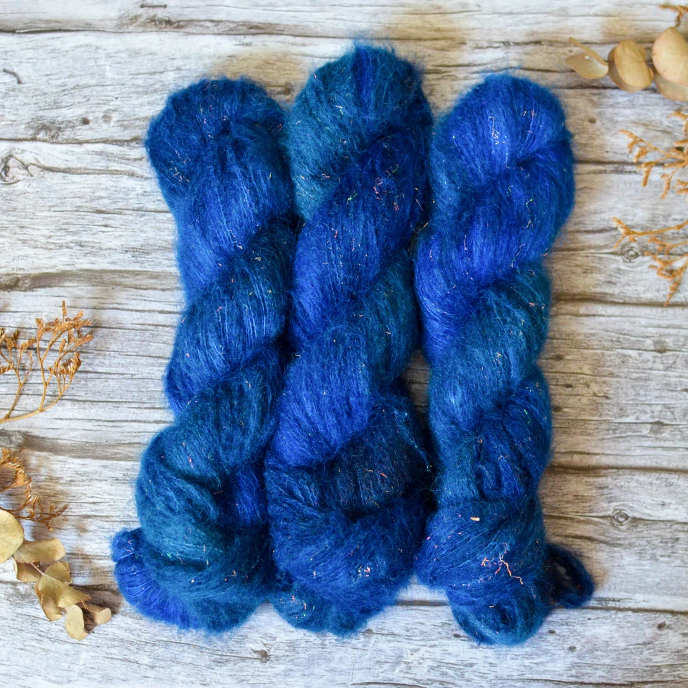 Mermaid Suri Silk - Saphire Ink