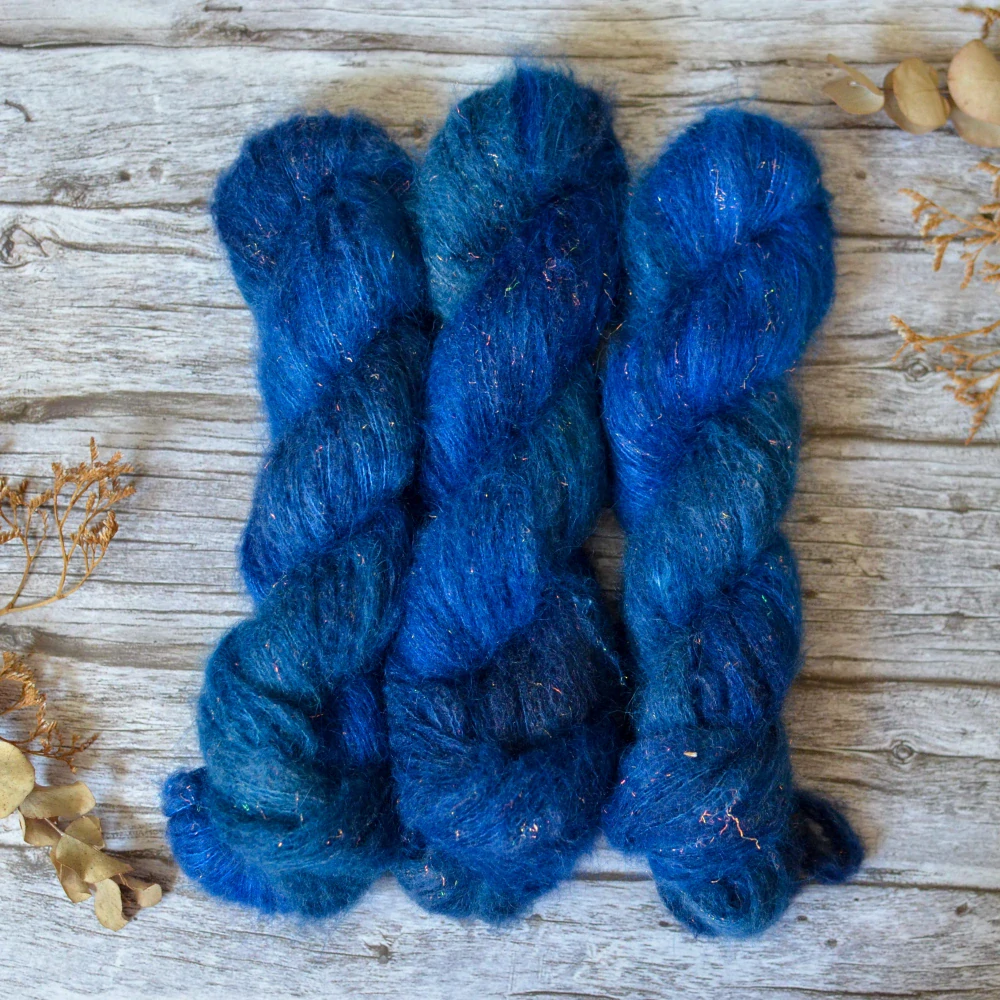 Mermaid Suri Silk - Saphire Ink