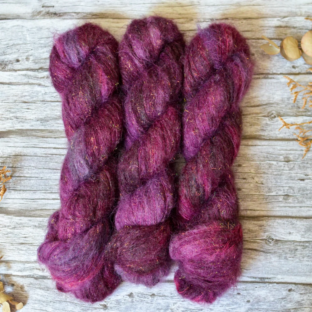 Mermaid Suri Silk - Garnet Bloom