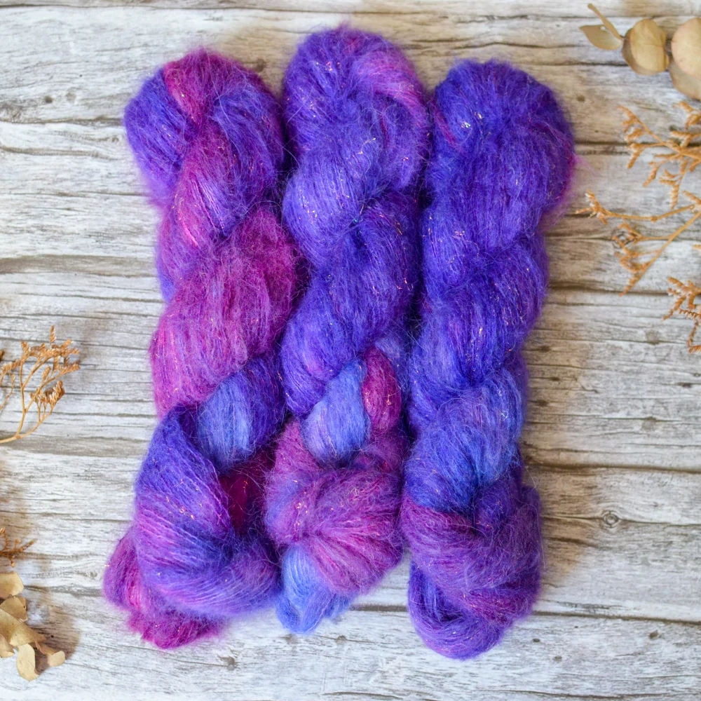 Mermaid Suri Silk - Lilac Stardust