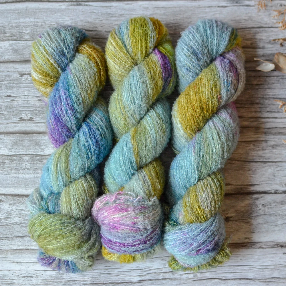 Merino fine bouclé - Garden Pond