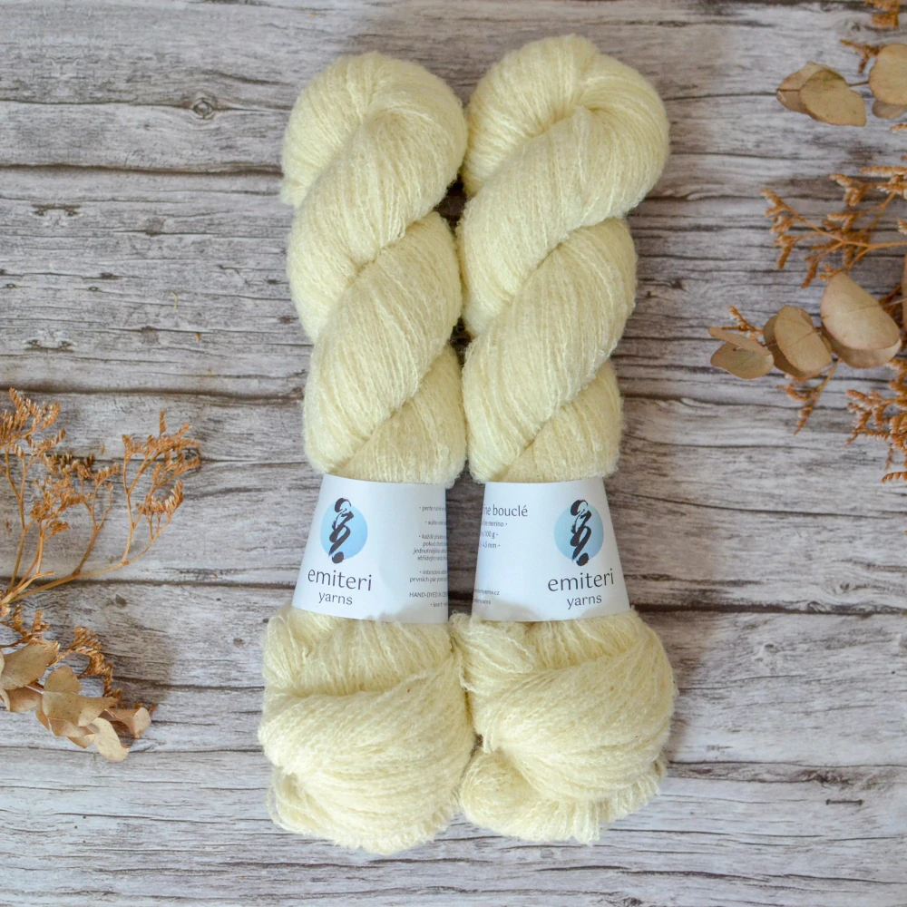 Merino fine bouclé - Natur