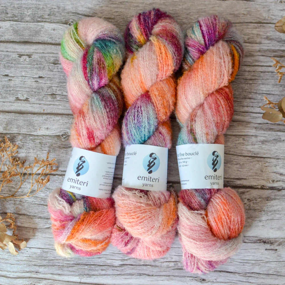 Merino fine bouclé - Summer Sorbet