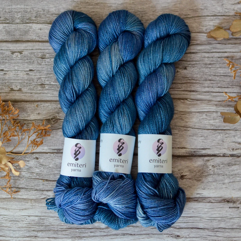 Merino silk 4ply - Moonlit Blue