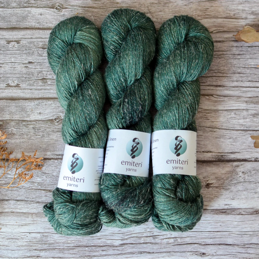 Merino Silk Linen - Fir Green
