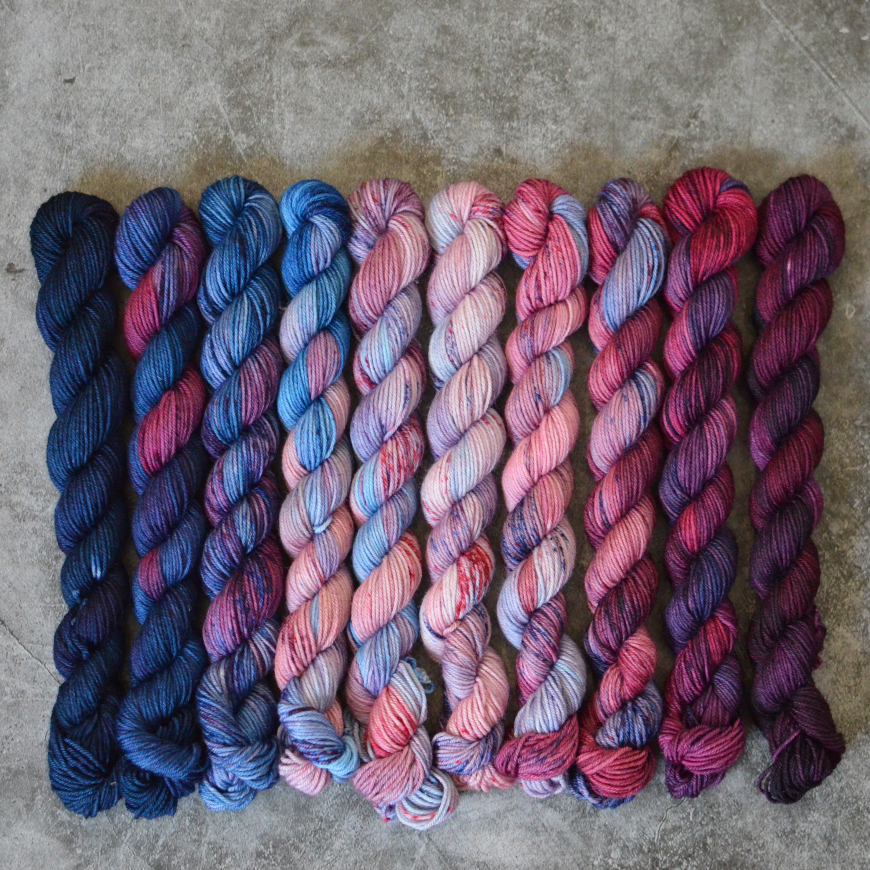 Fade set - Winter set - merino fingering minis
