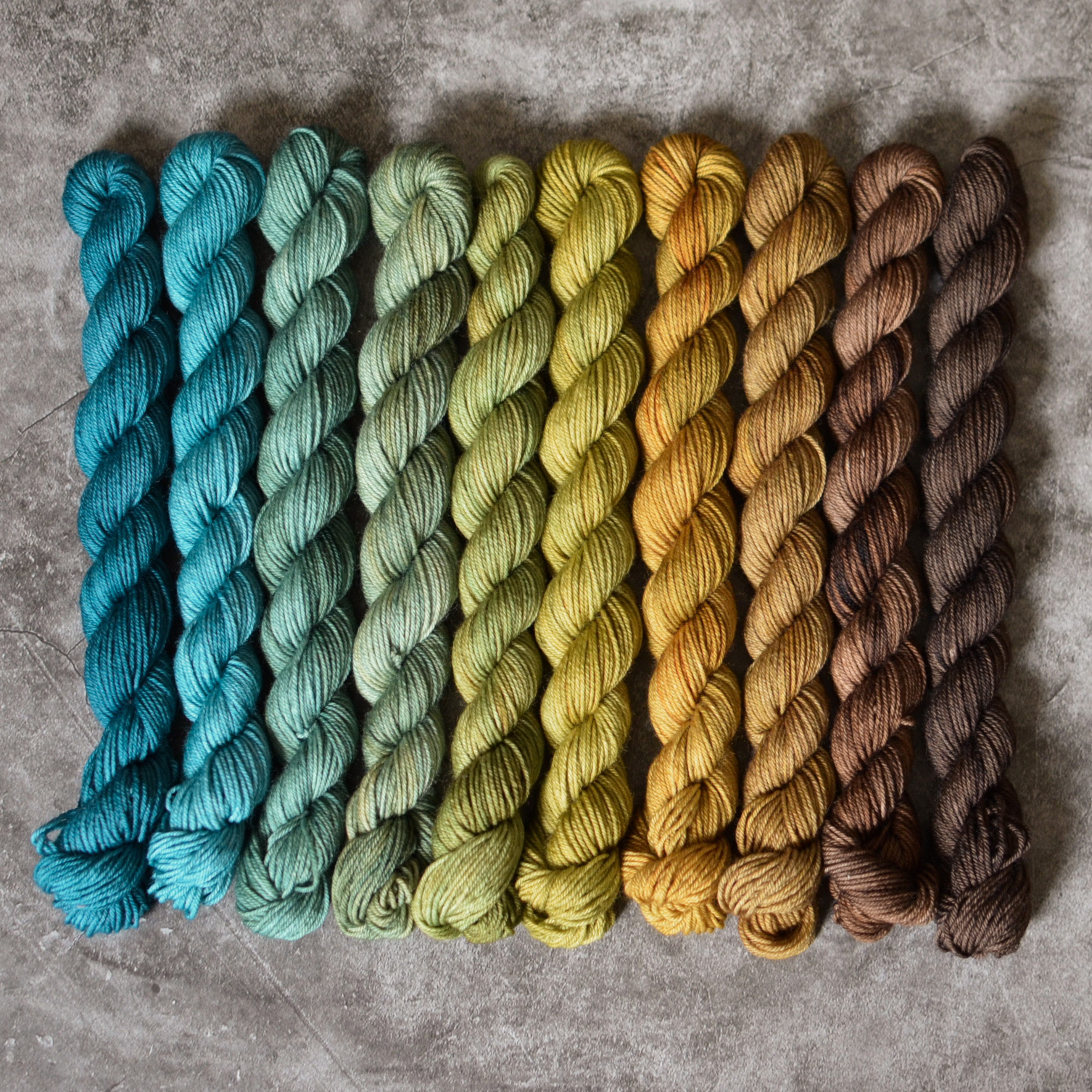 Fade set - Gaia Mother Earth - merino fingering minis