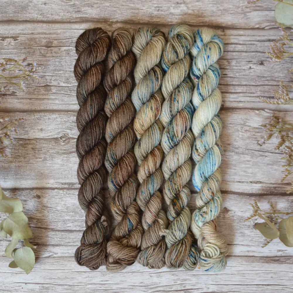 Fade set - River Song - merino fingering minis