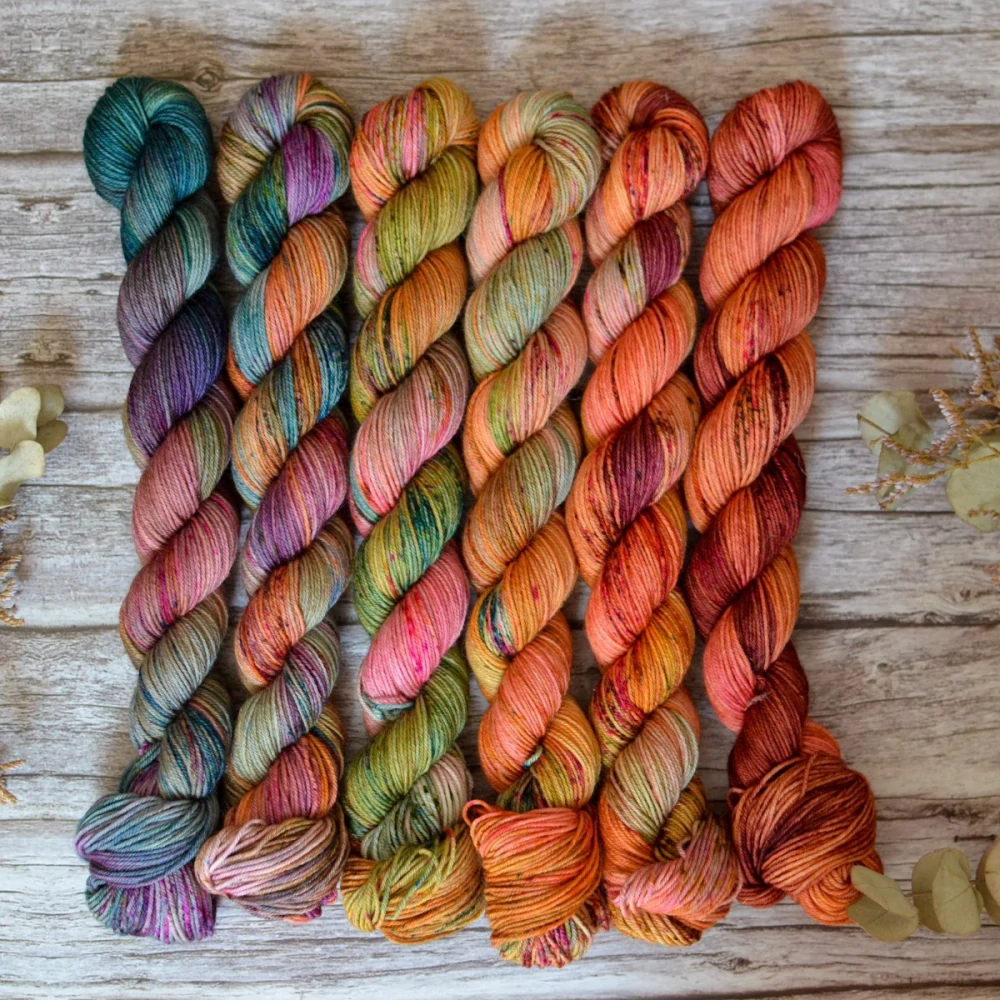 Fade set - Gardens of Babylon - merino fingering 50 g