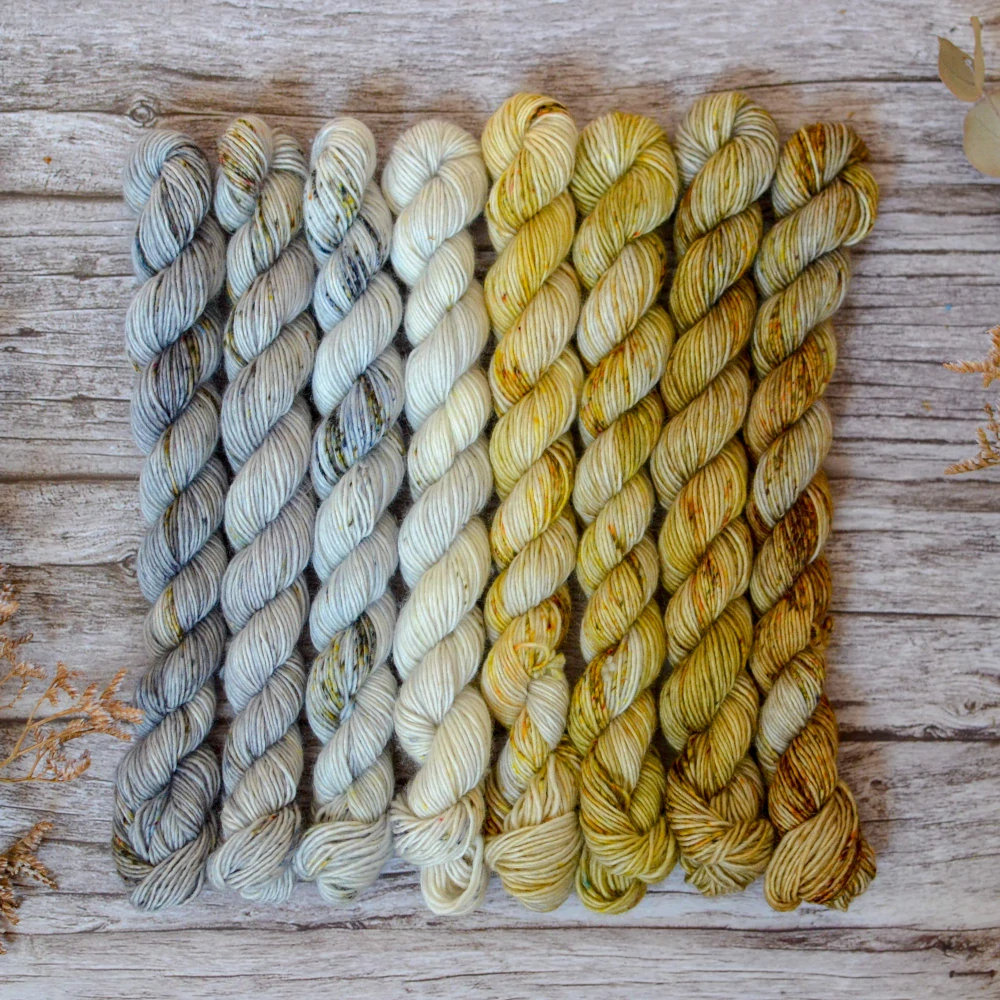 Fade set - Bronze and Silver - merino singles minis