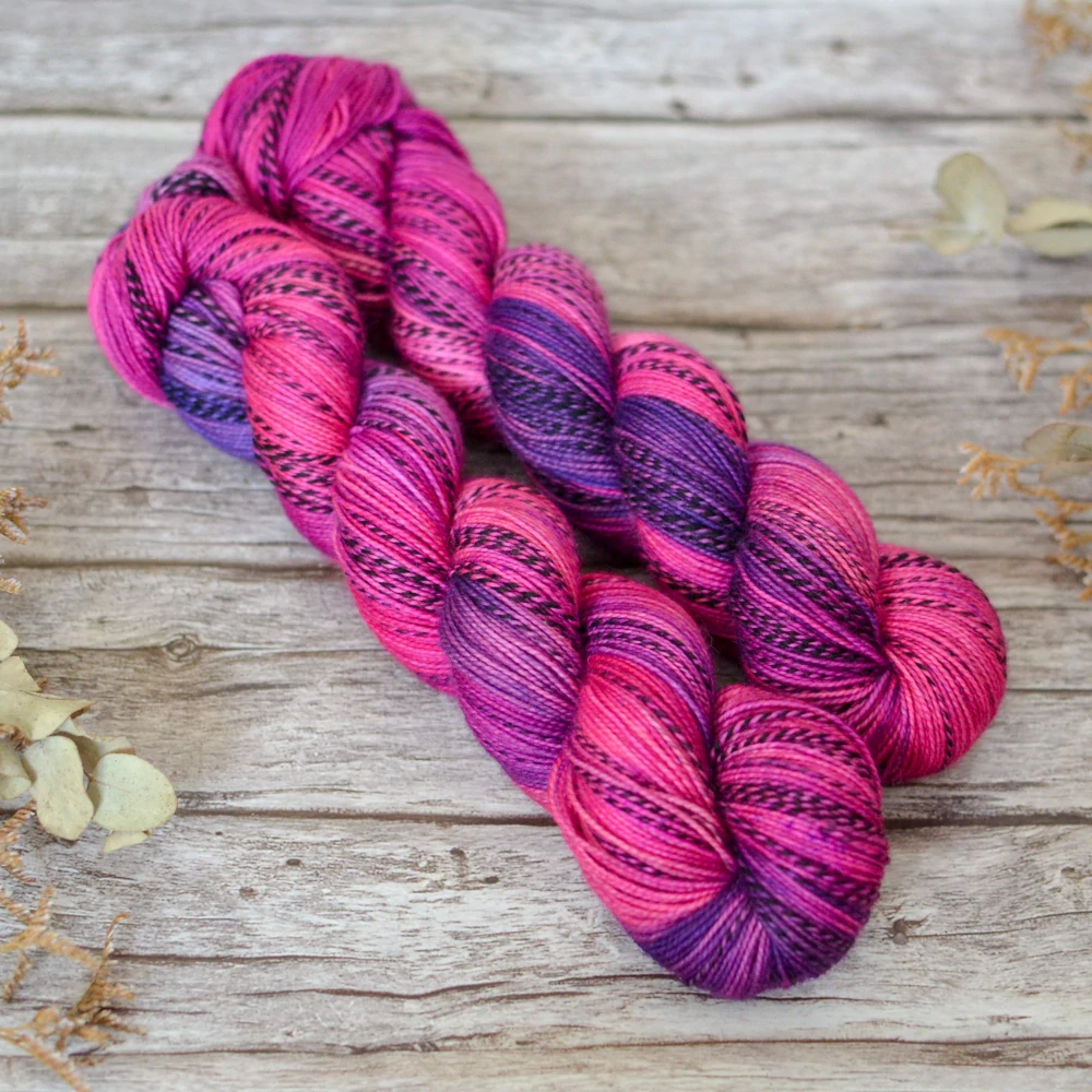 Zebra Sock - Neon Berries