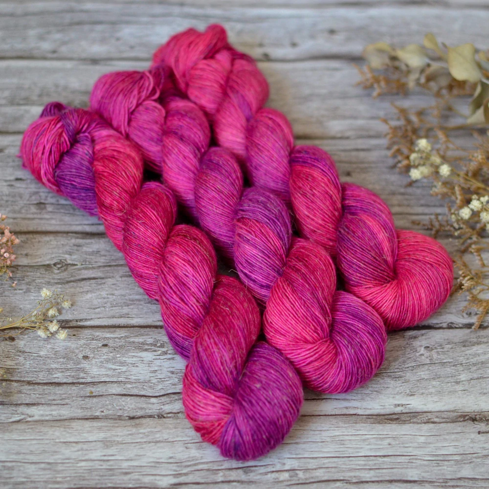 Merino Linen singles - Dragon Fruit