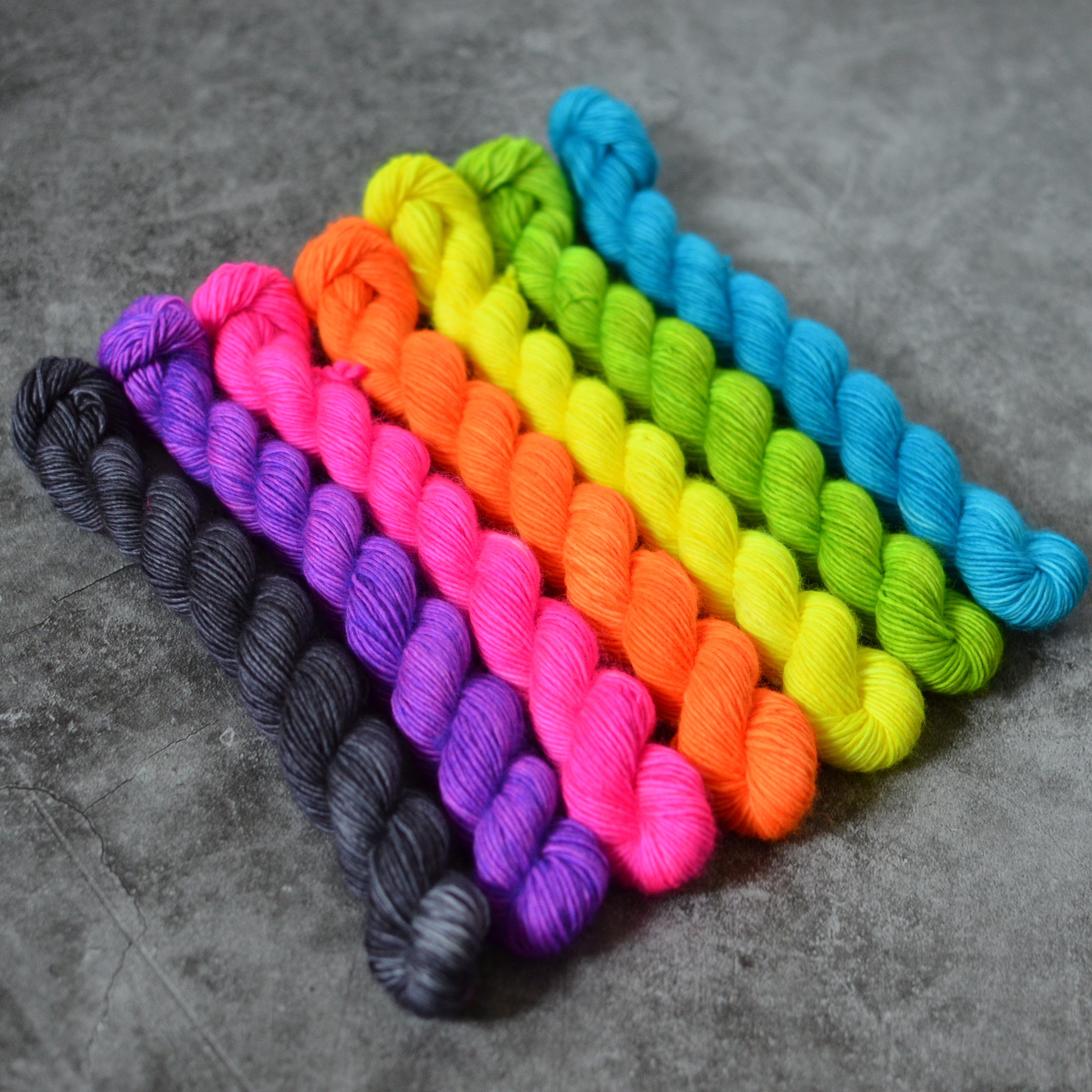 Fade set - Neons - merino singles minis