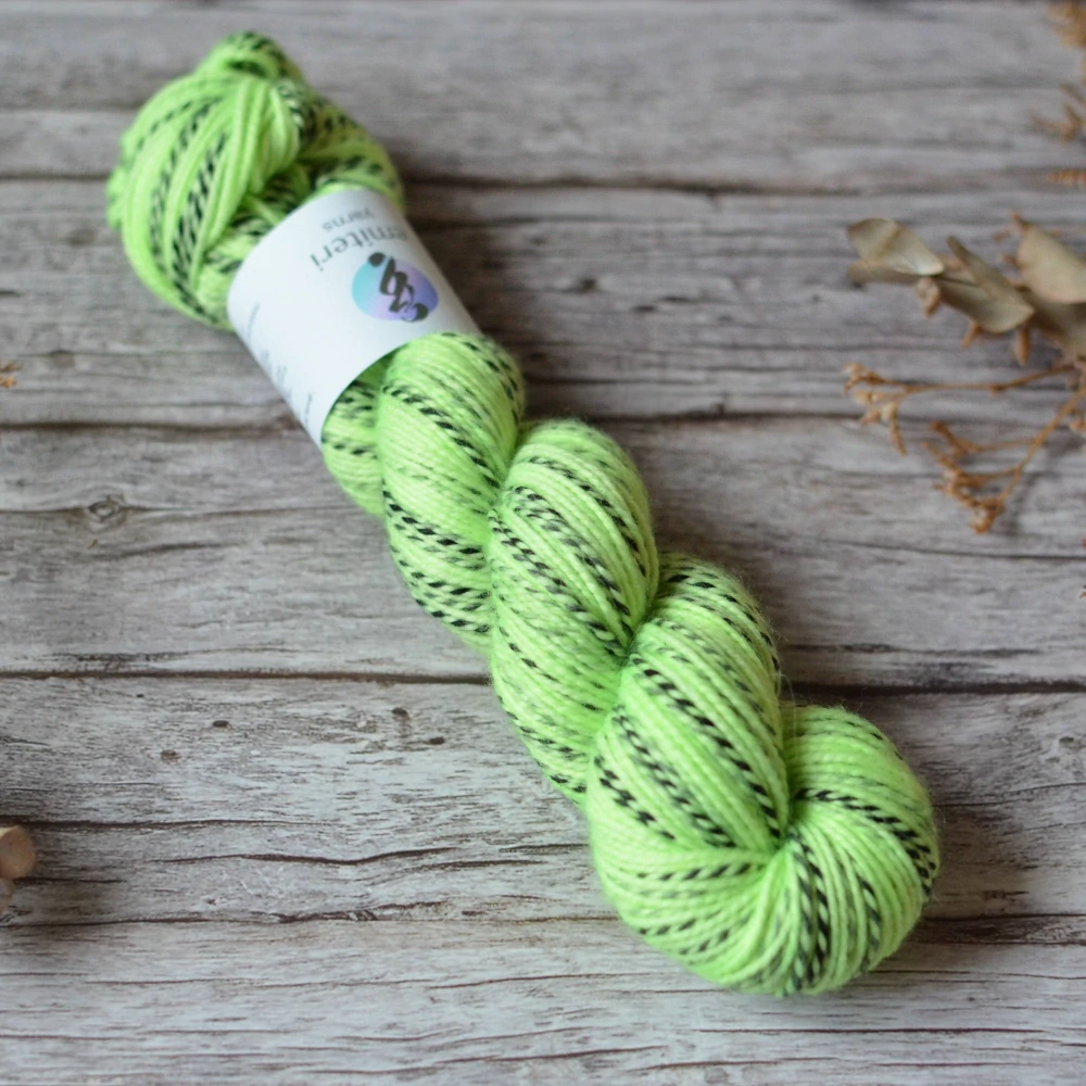 Zebra Sock DK - Neon Meadow
