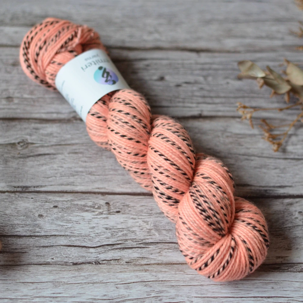 Zebra Sock DK - Peach Sorbet