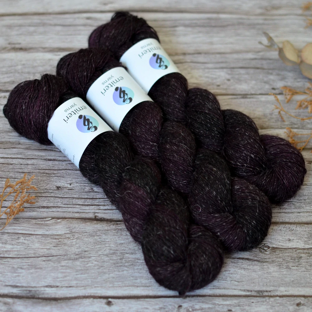 Merino Linen singles - Aubergine