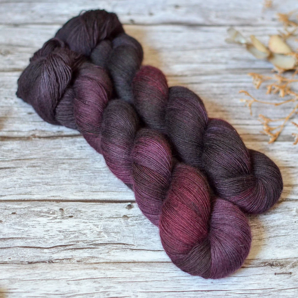Merino Singles Lace - Black Dahlia