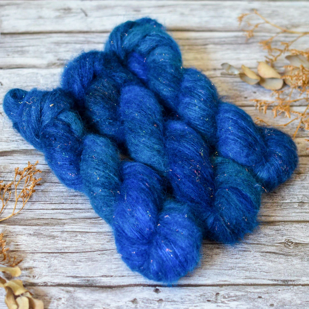 Mermaid Suri Silk - Saphire Ink