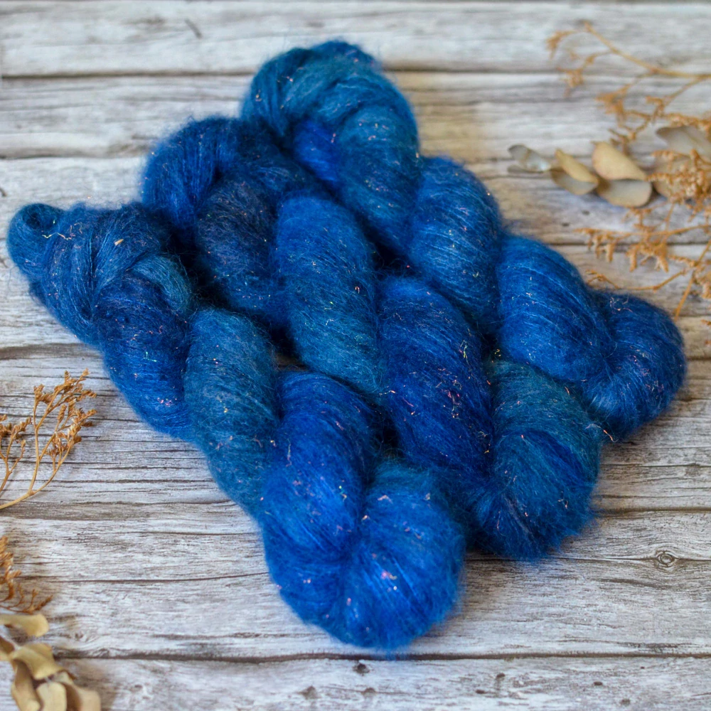 Mermaid Suri Silk - Saphire Ink