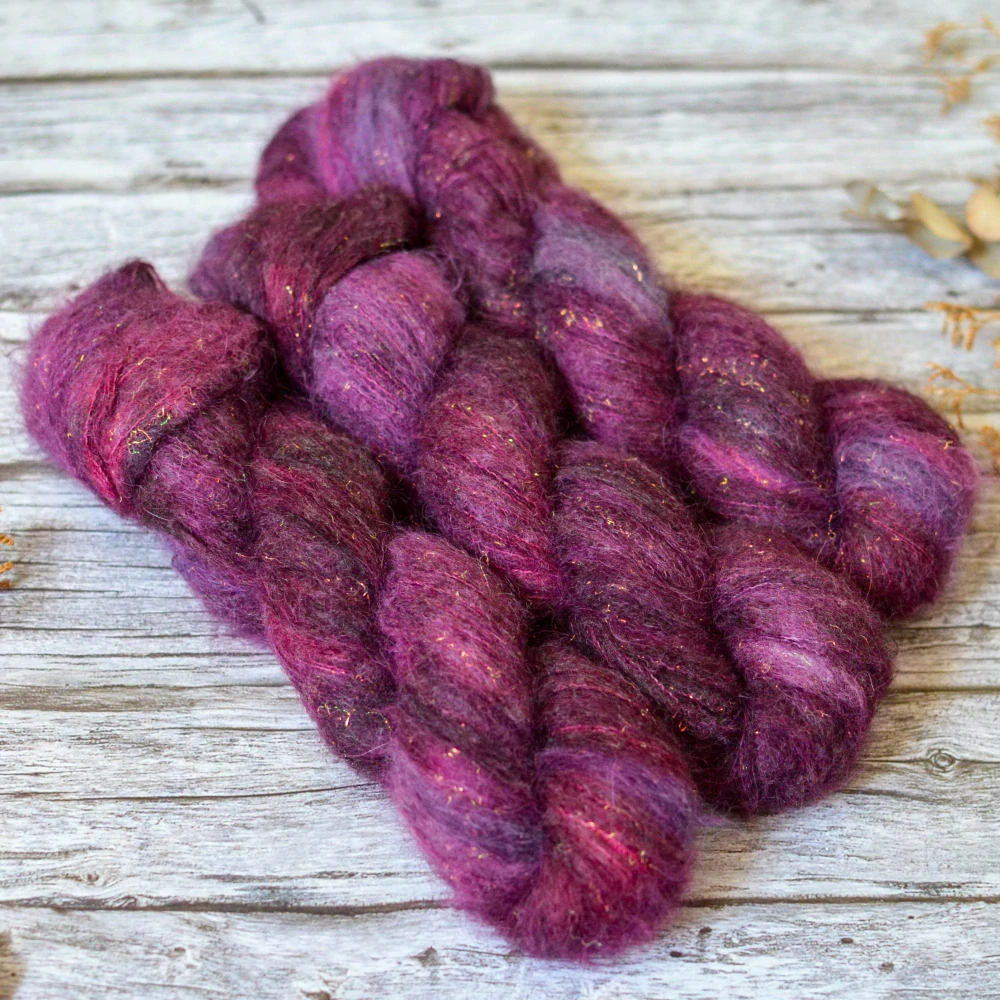 Mermaid Suri Silk - Garnet Bloom