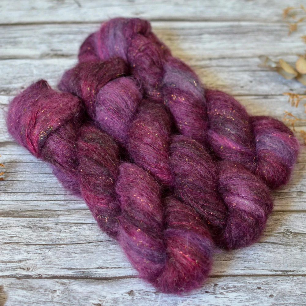 Mermaid Suri Silk - Garnet Bloom