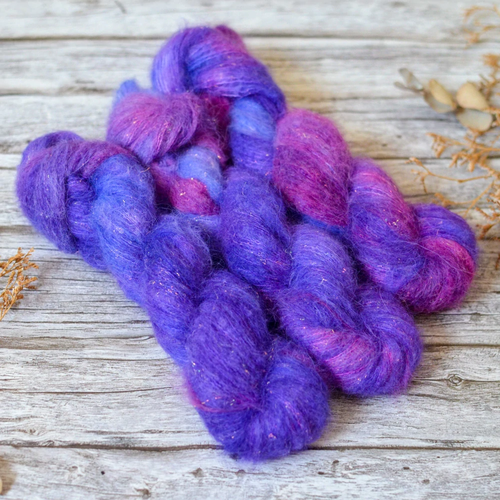 Mermaid Suri Silk - Lilac Stardust