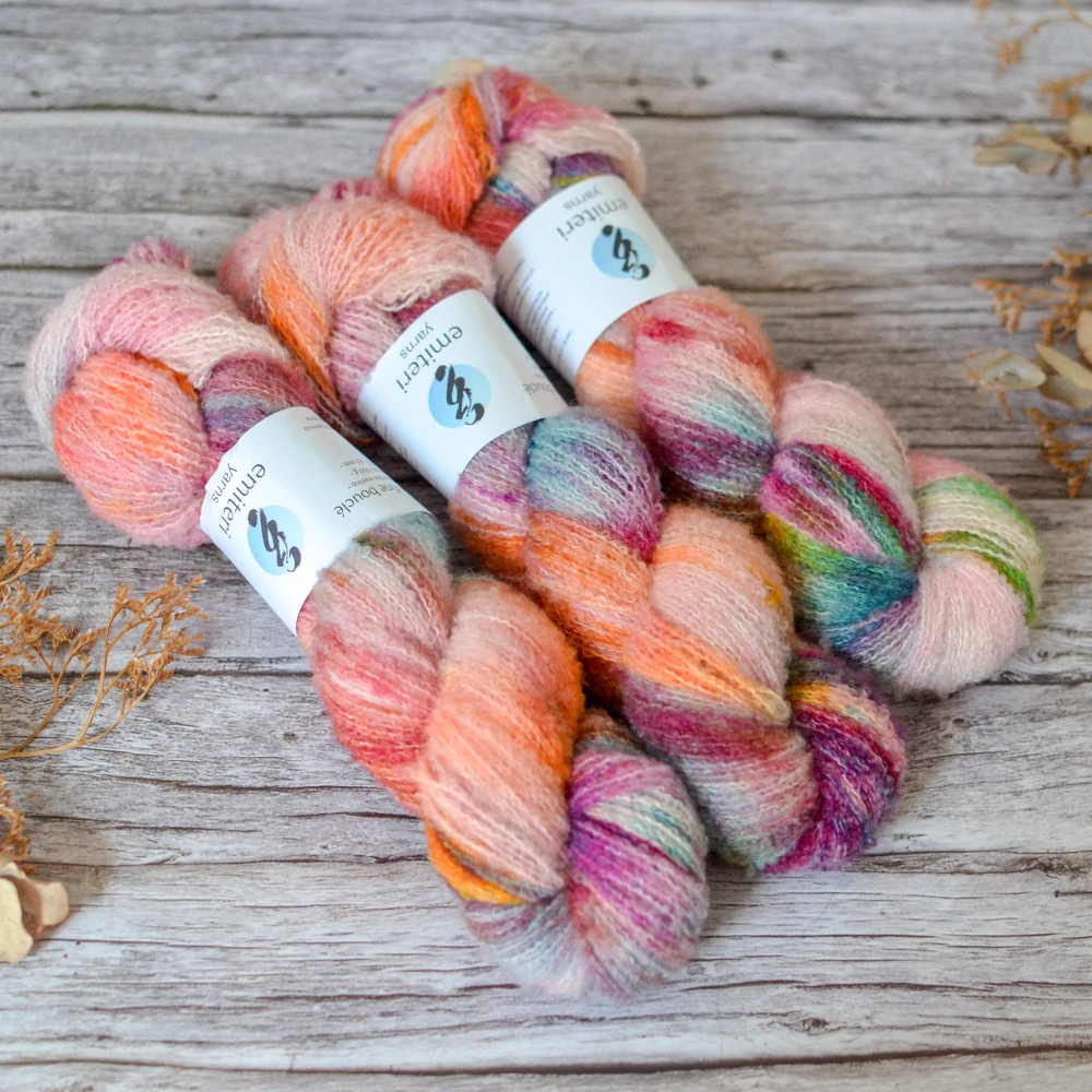 Merino fine bouclé - Summer Sorbet