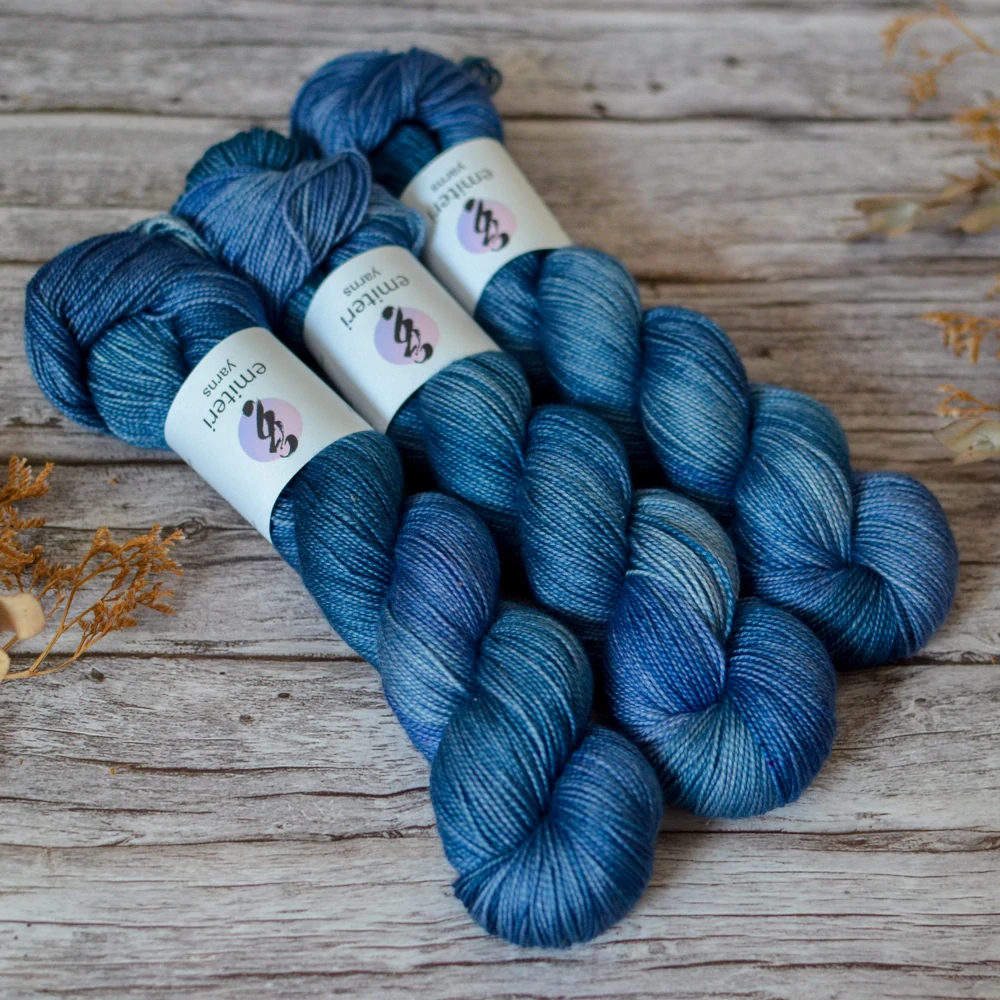Merino silk 4ply - Moonlit Blue