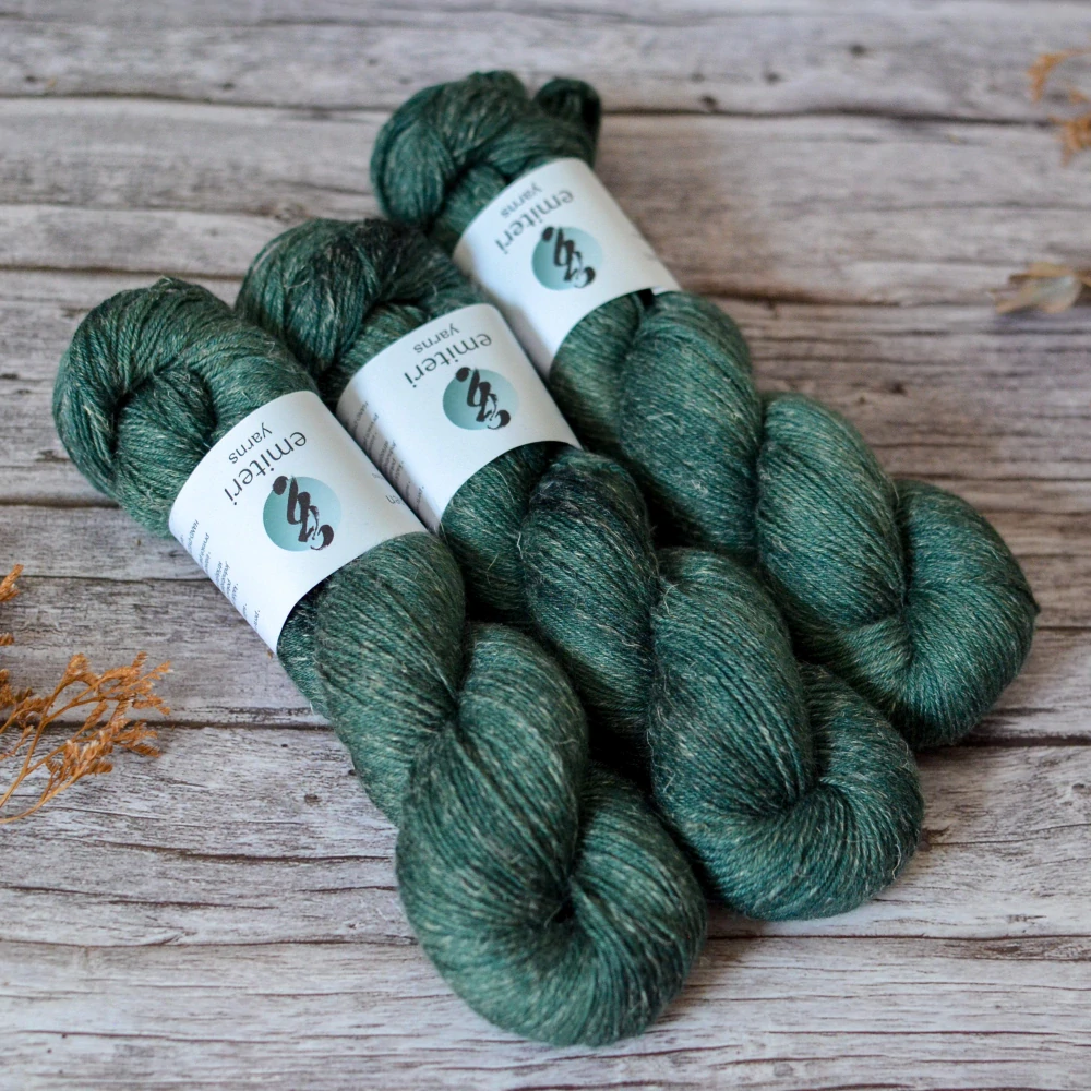 Merino Silk Linen - Fir Green