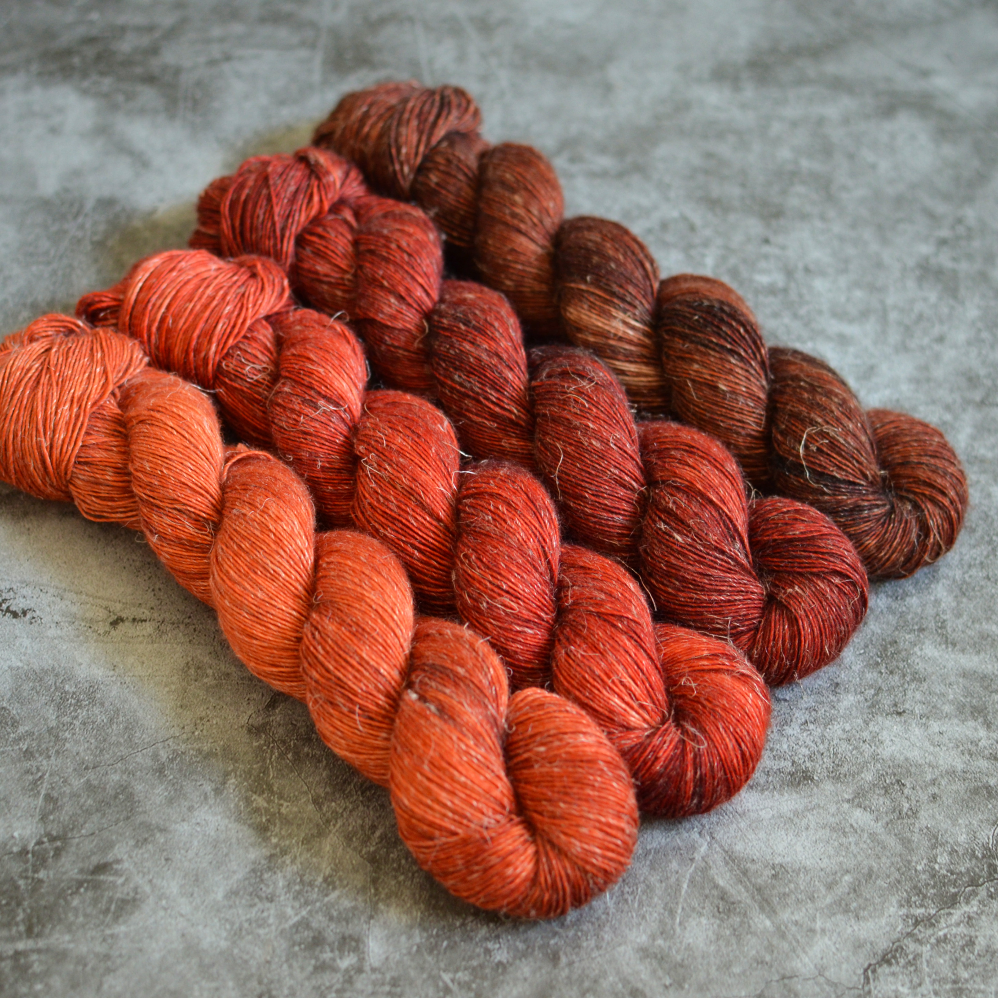 Fade set - Chestnut - merino linen