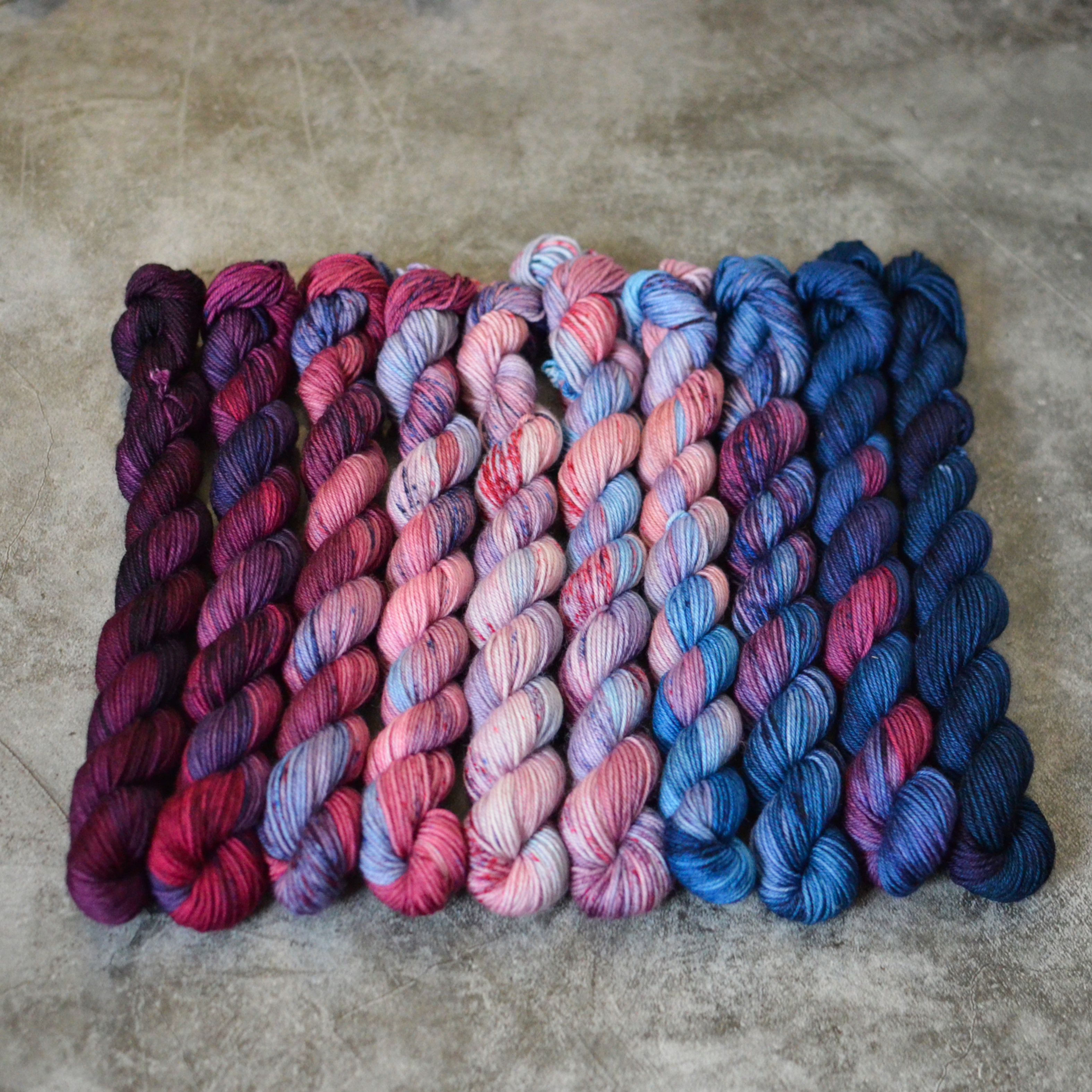 Fade set - Winter set - merino fingering minis